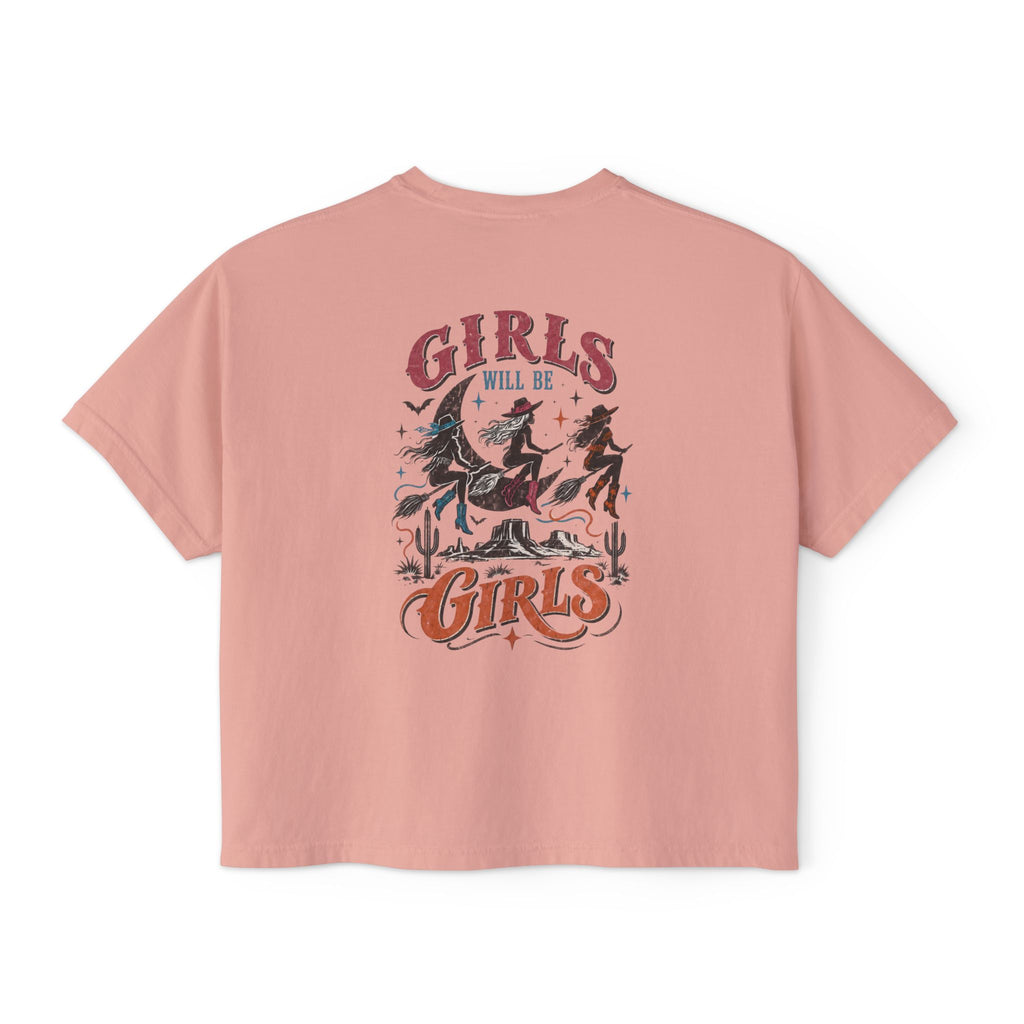 Girls Will Be Girls Western Witch Graphic Boxy Tee