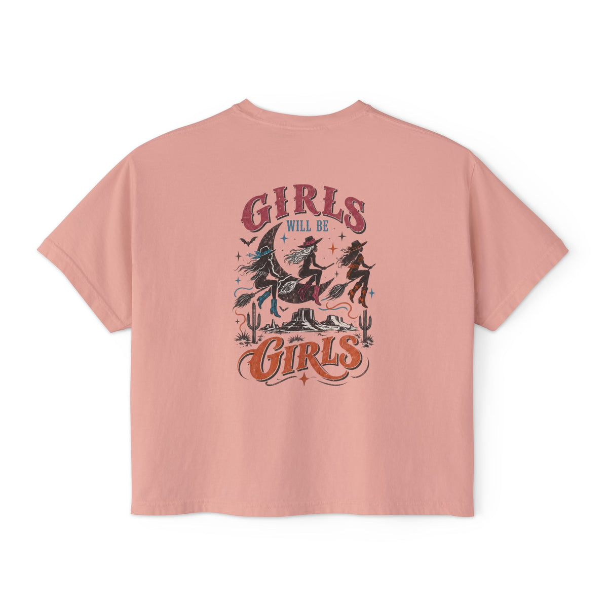 Girls Will Be Girls Western Witch Graphic Boxy Tee