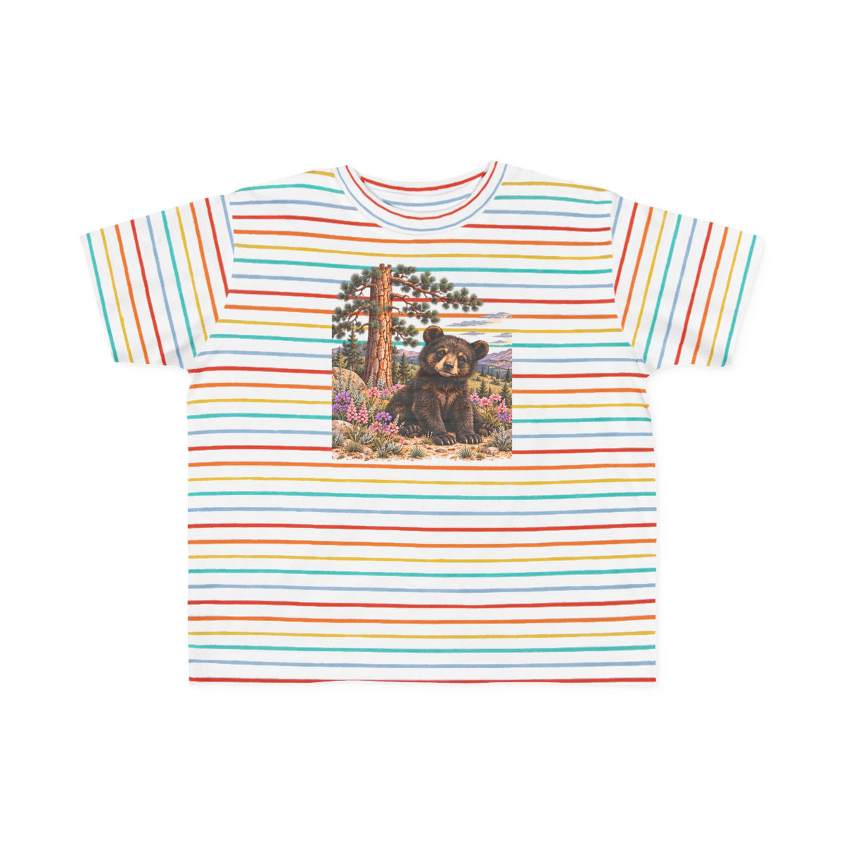 High Desert Little Toddler Tee | Black Bear & Wildflowers