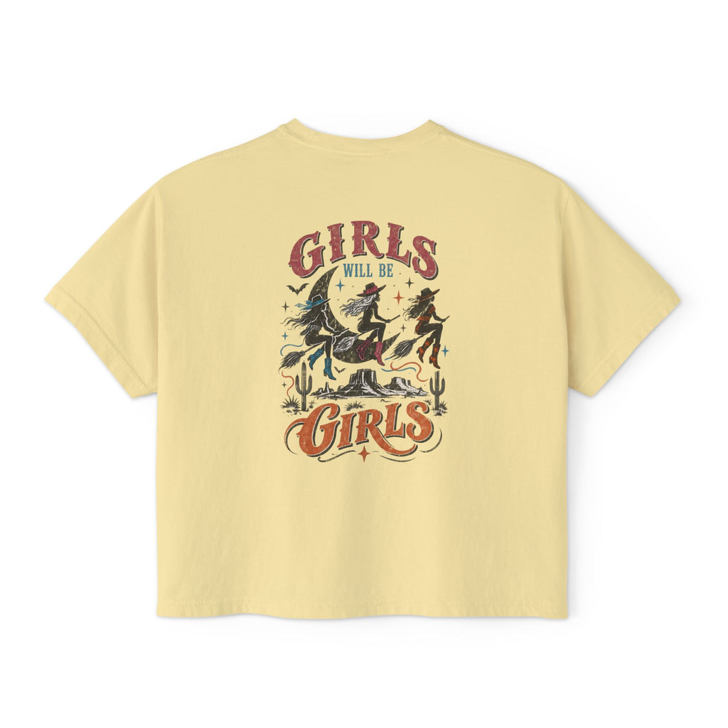 Girls Will Be Girls Western Witch Graphic Boxy Tee