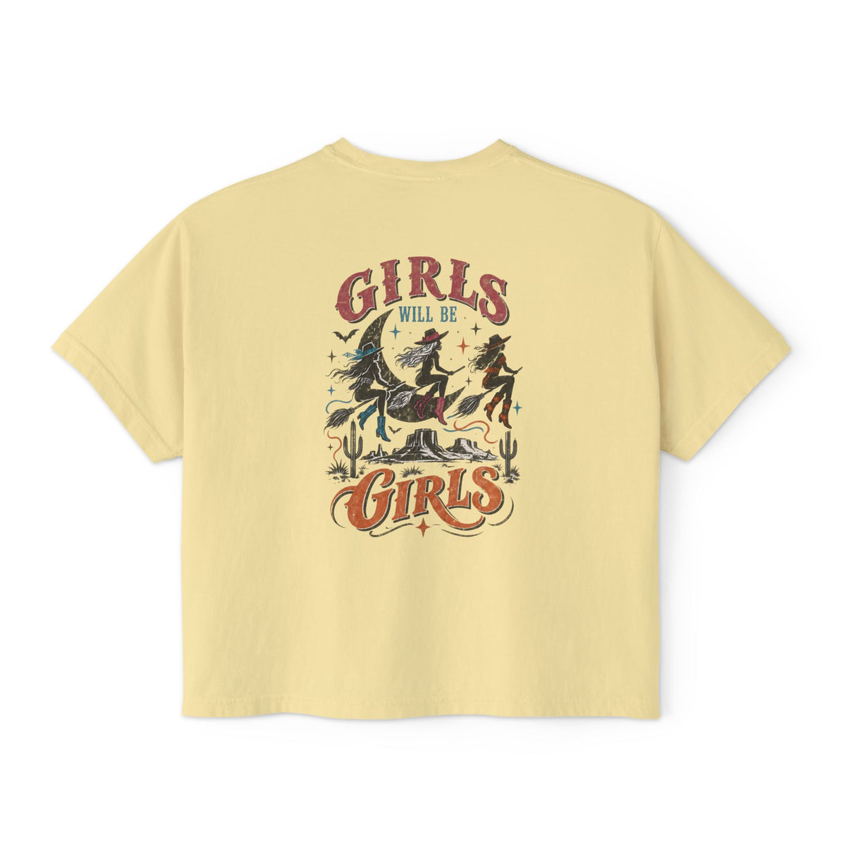 Girls Will Be Girls Western Witch Graphic Boxy Tee