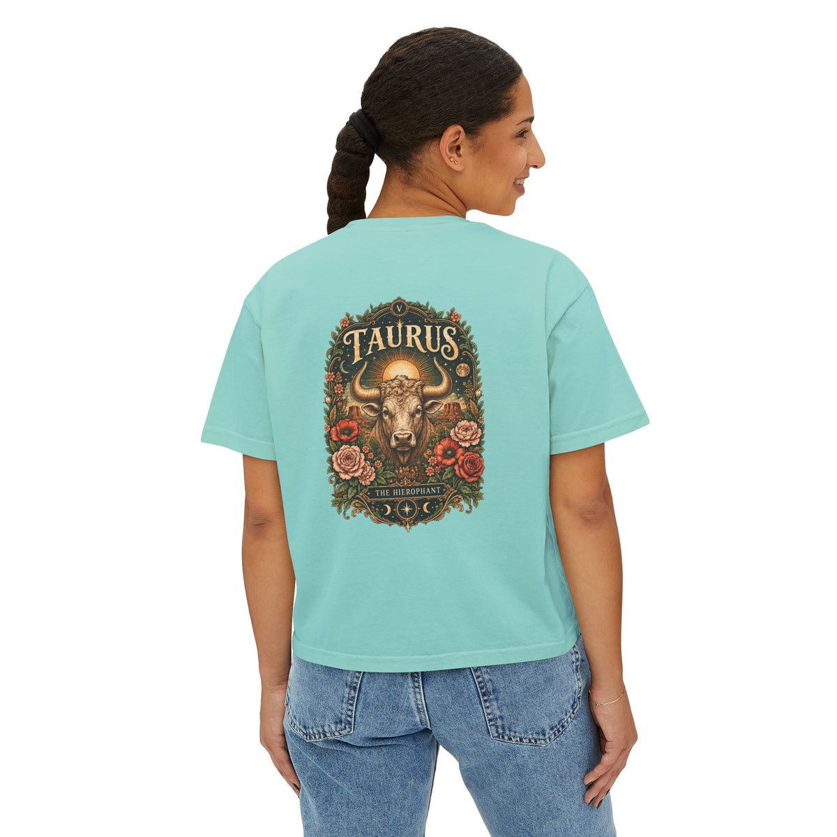 Taurus Hierophant Tarot Boxy  Shirt | Sun, Moon & Mesa