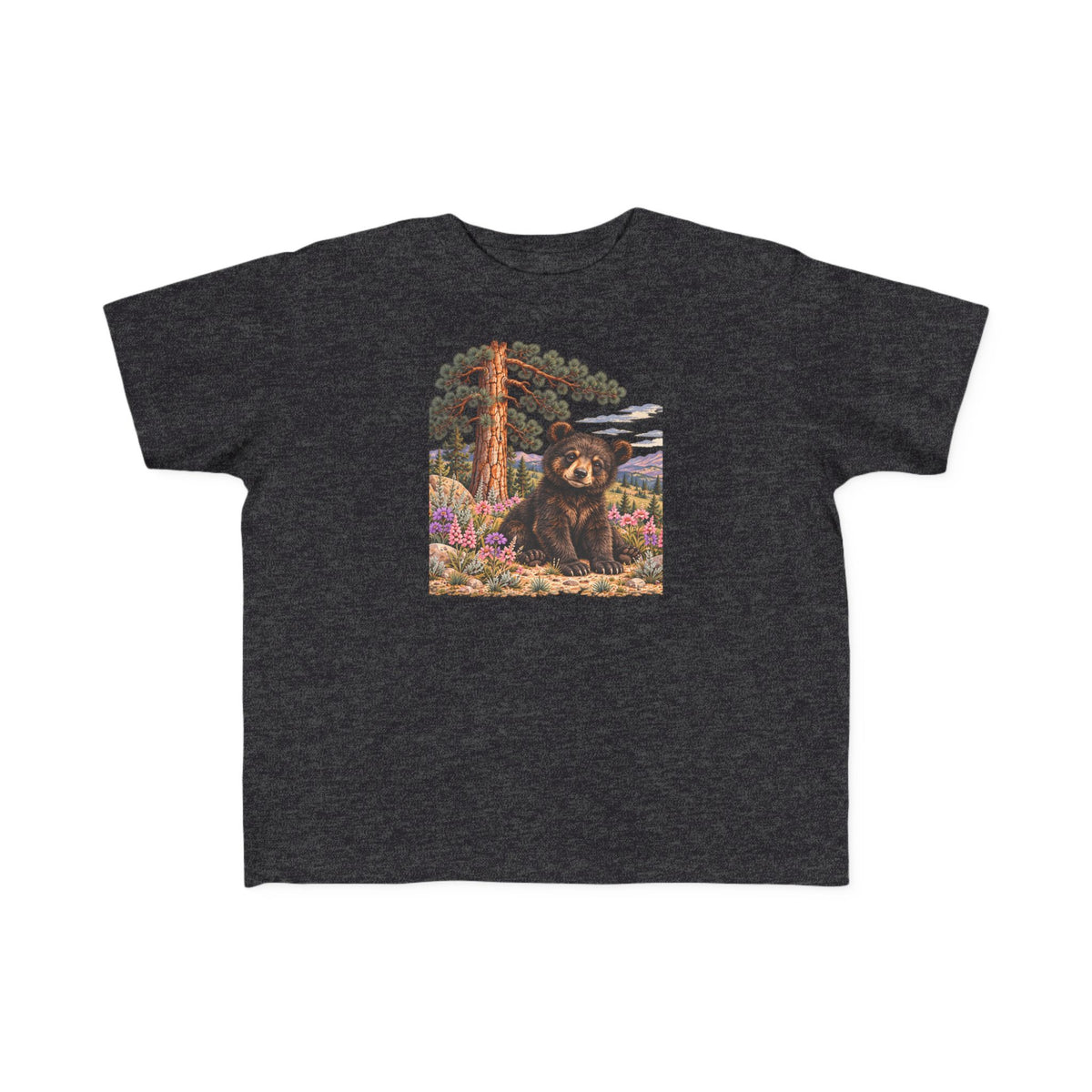 High Desert Little Toddler Tee | Black Bear & Wildflowers