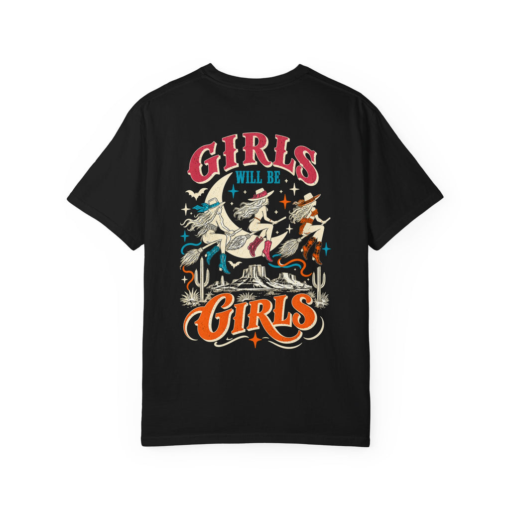 Girls Will Be Girls Western Witch Graphic Tee