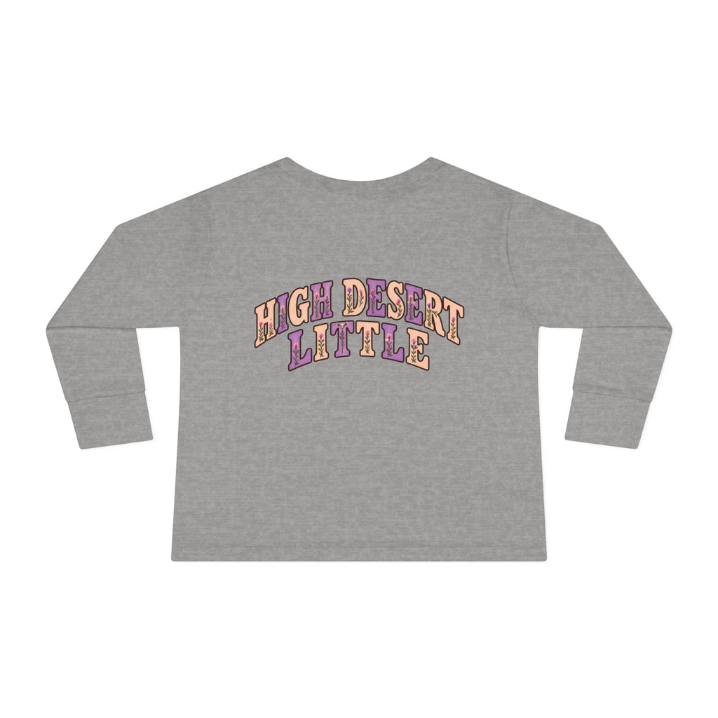High Desert Little Toddler LongSleeve Tee | Black Bear & Wildflowers
