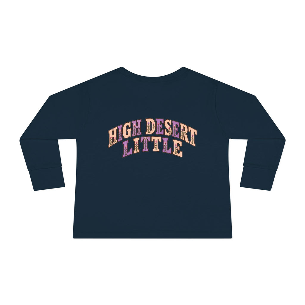 High Desert Little Toddler LongSleeve Tee | Black Bear & Wildflowers