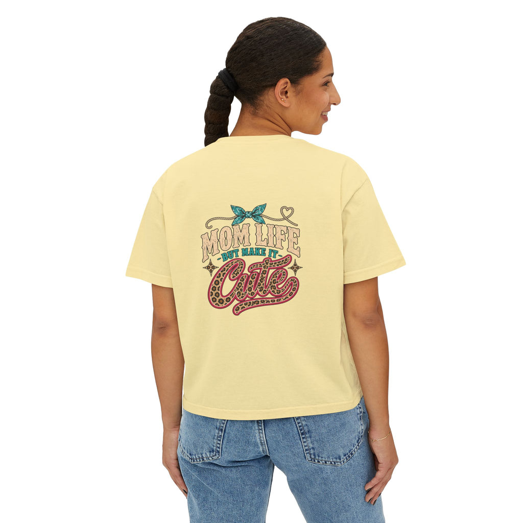 Mom Life But Make It Cute Leopard Graphic Tee