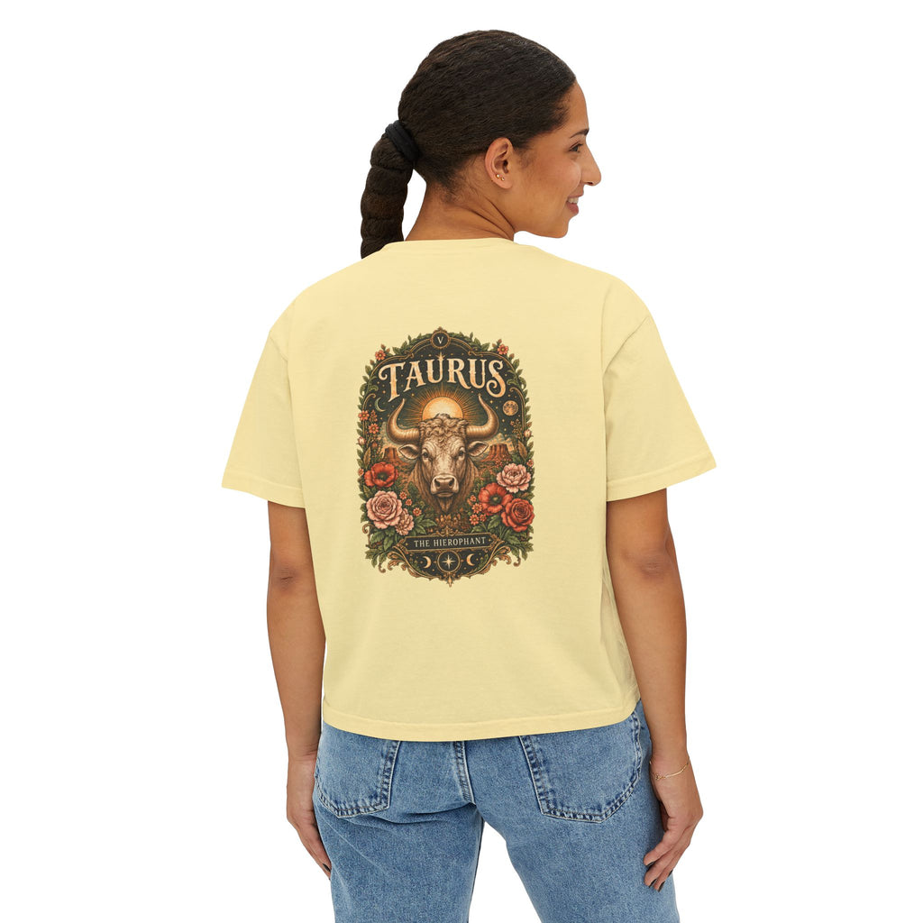 Taurus Hierophant Tarot Boxy  Shirt | Sun, Moon & Mesa