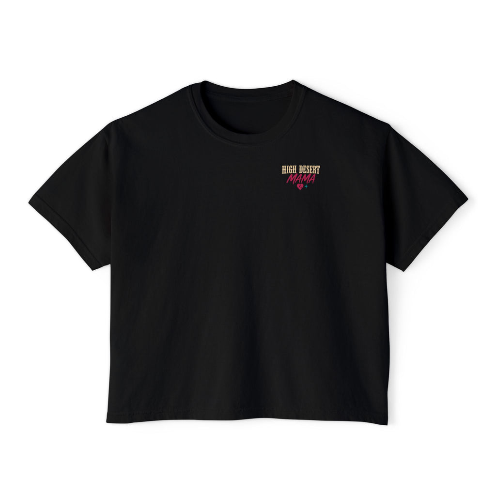 Love At First Bite Boxy Tee — Women's Graphic Strawberry Heart Top
