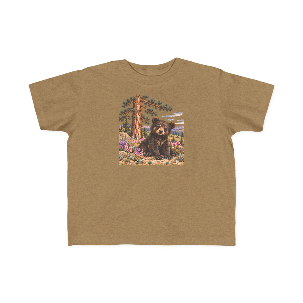 High Desert Little Toddler Tee | Black Bear & Wildflowers