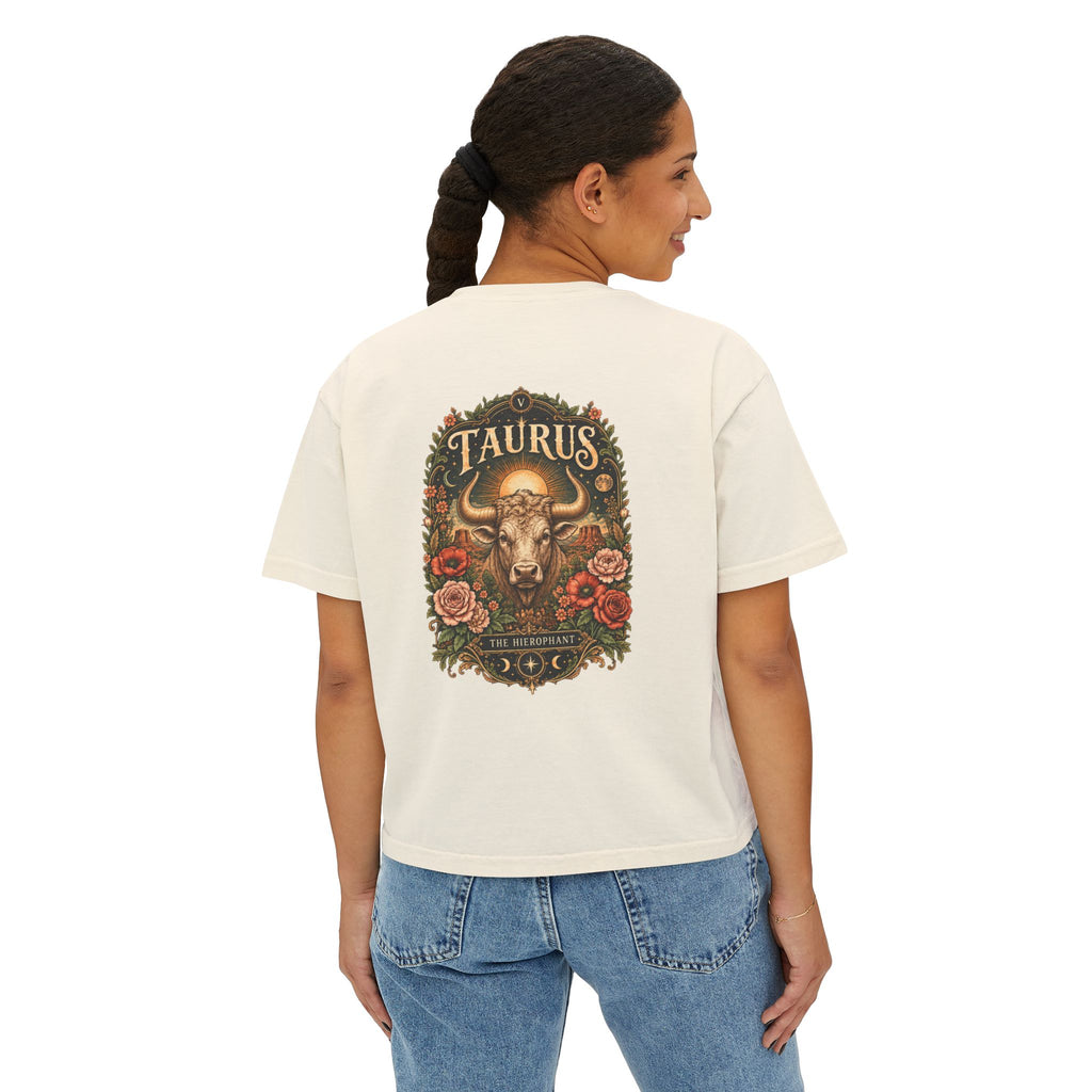 Taurus Hierophant Tarot Boxy  Shirt | Sun, Moon & Mesa