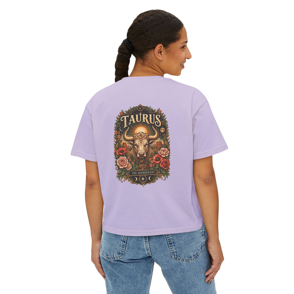 Taurus Hierophant Tarot Boxy  Shirt | Sun, Moon & Mesa