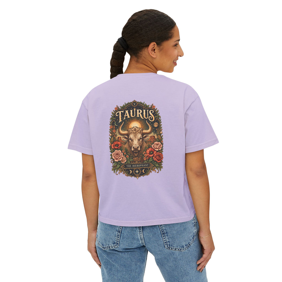 Taurus Hierophant Tarot Boxy  Shirt | Sun, Moon & Mesa