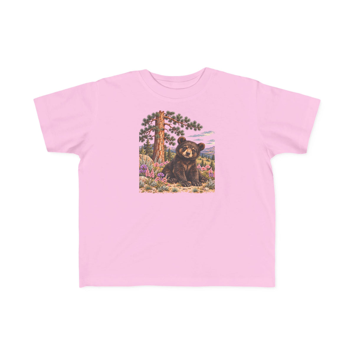 High Desert Little Toddler Tee | Black Bear & Wildflowers