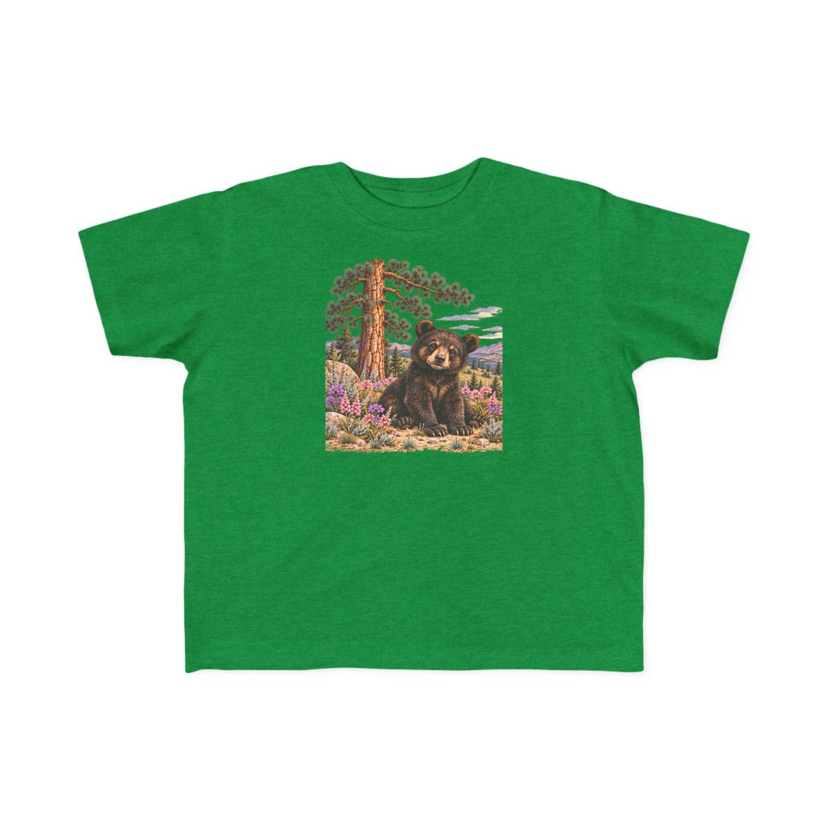 High Desert Little Toddler Tee | Black Bear & Wildflowers