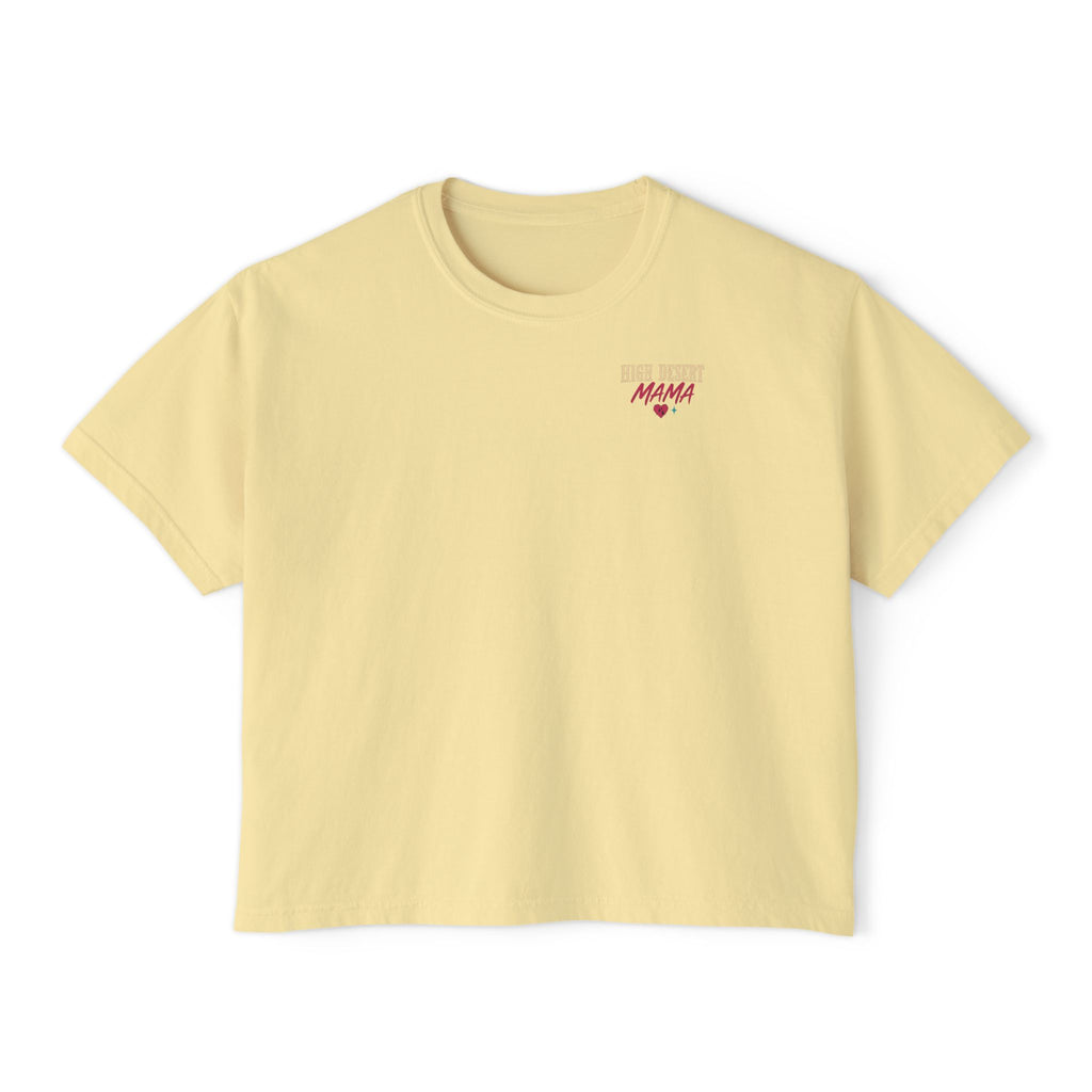 Love At First Bite Boxy Tee — Women's Graphic Strawberry Heart Top