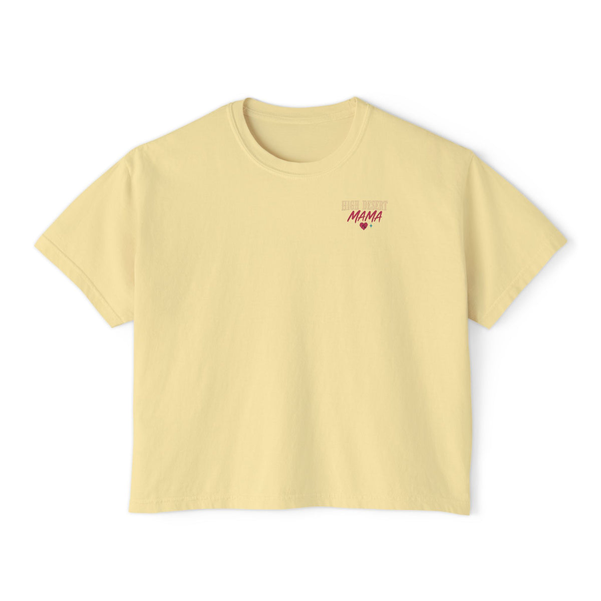 Love At First Bite Boxy Tee — Women's Graphic Strawberry Heart Top