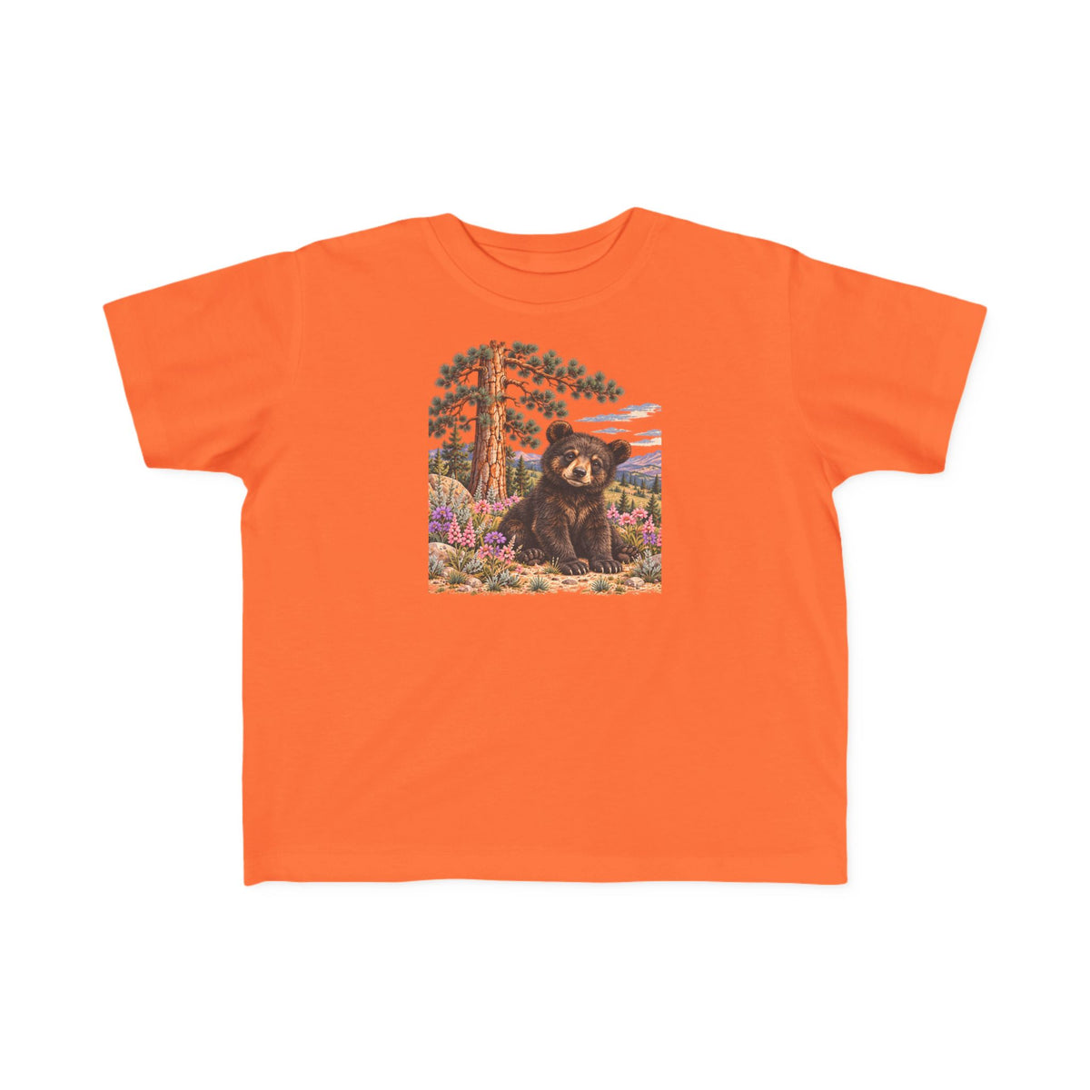 High Desert Little Toddler Tee | Black Bear & Wildflowers