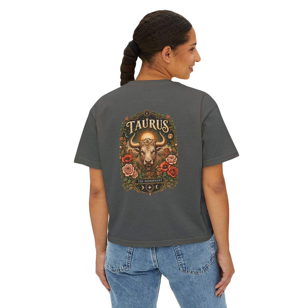 Taurus Hierophant Tarot Boxy  Shirt | Sun, Moon & Mesa