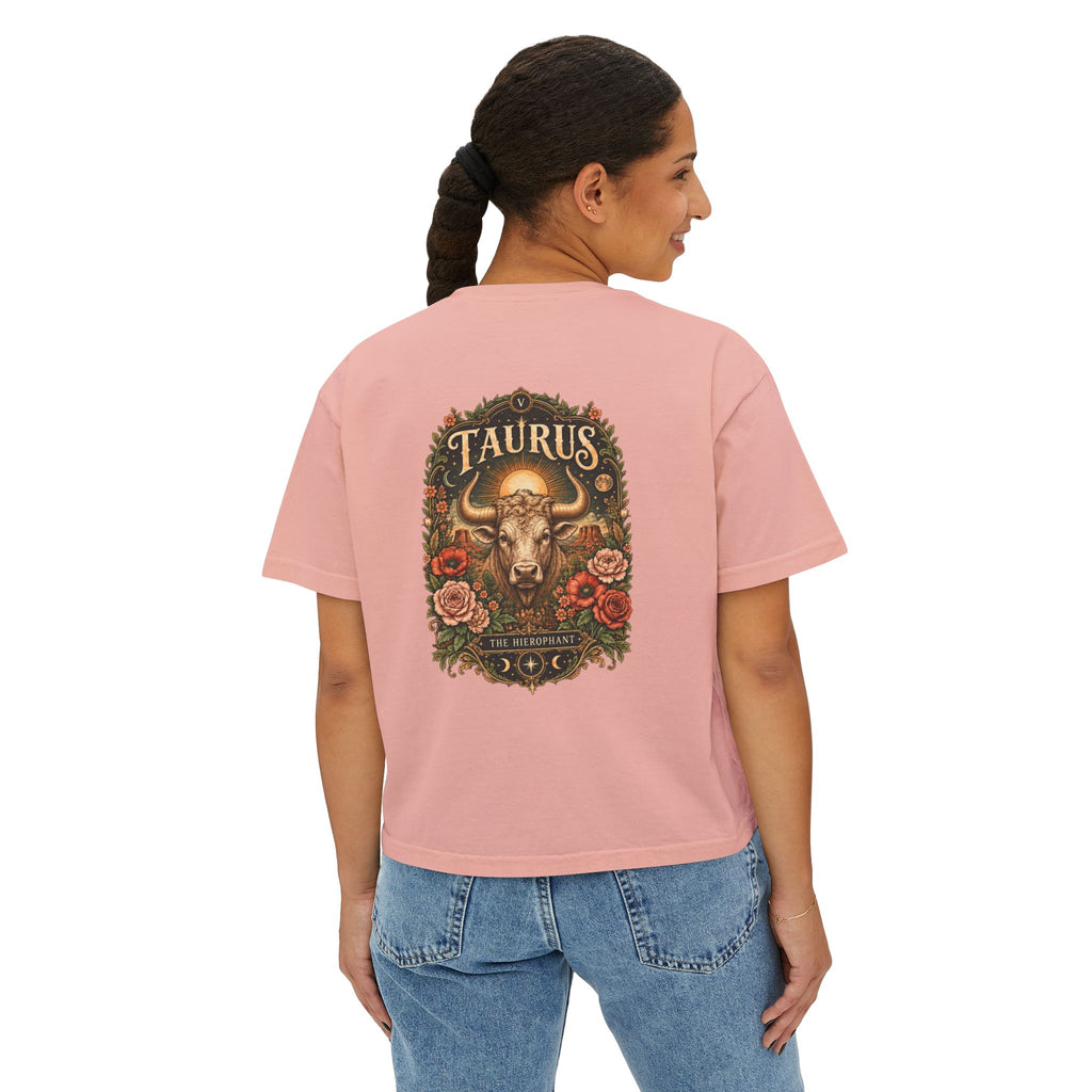Taurus Hierophant Tarot Boxy  Shirt | Sun, Moon & Mesa