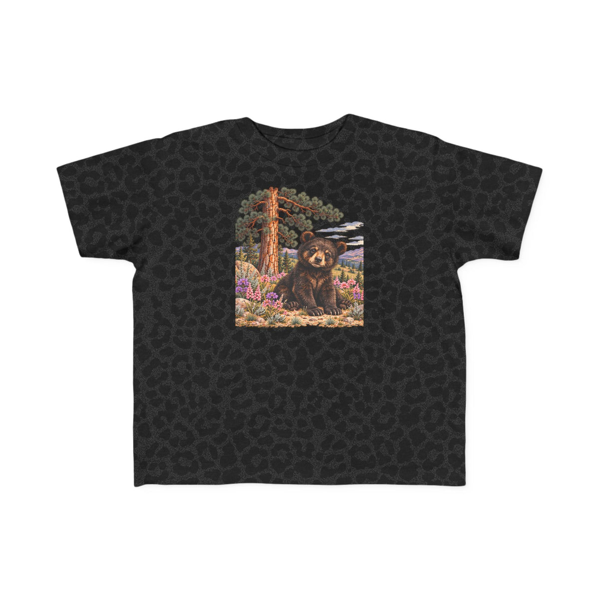 High Desert Little Toddler Tee | Black Bear & Wildflowers