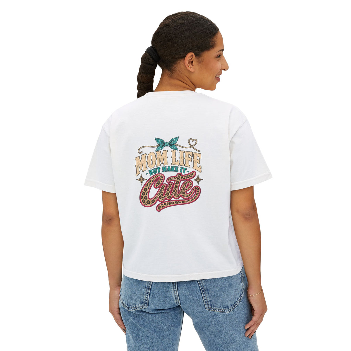 Mom Life But Make It Cute Leopard Graphic Tee