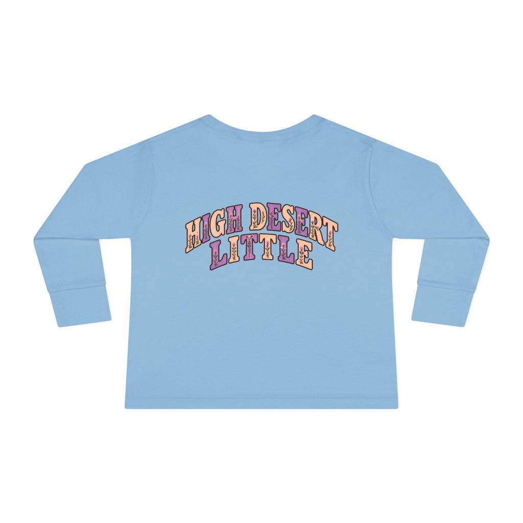 High Desert Little Toddler LongSleeve Tee | Black Bear & Wildflowers