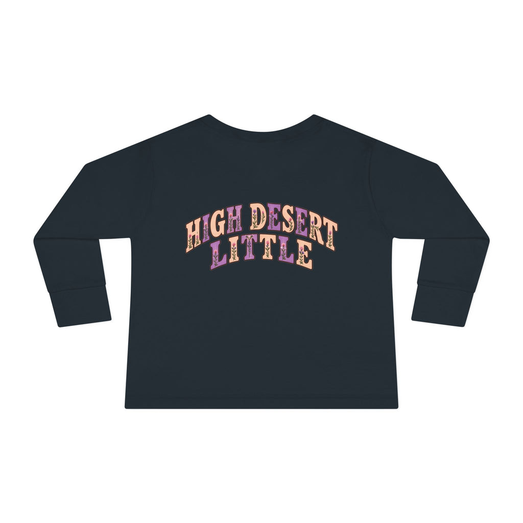 High Desert Little Toddler LongSleeve Tee | Black Bear & Wildflowers
