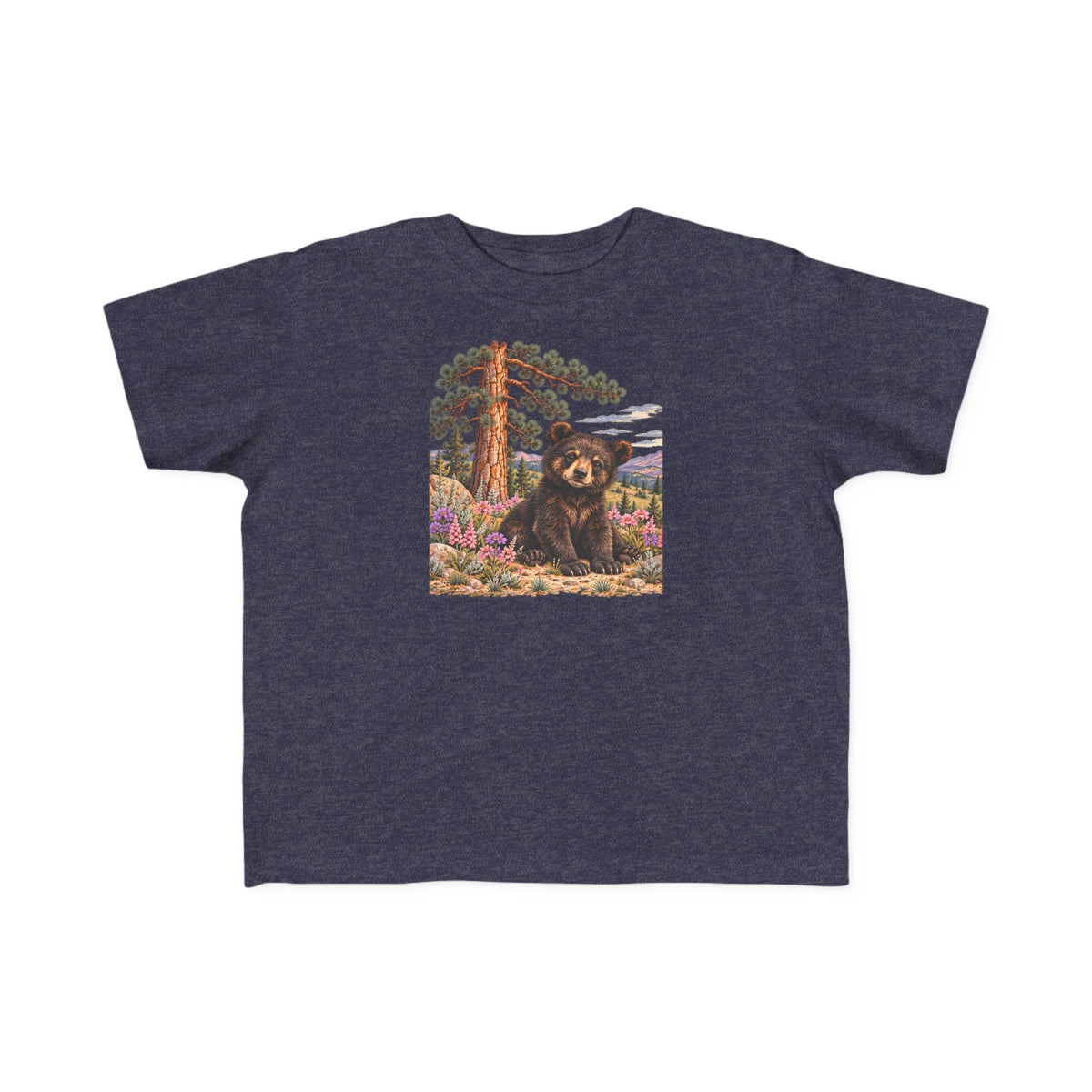 High Desert Little Toddler Tee | Black Bear & Wildflowers
