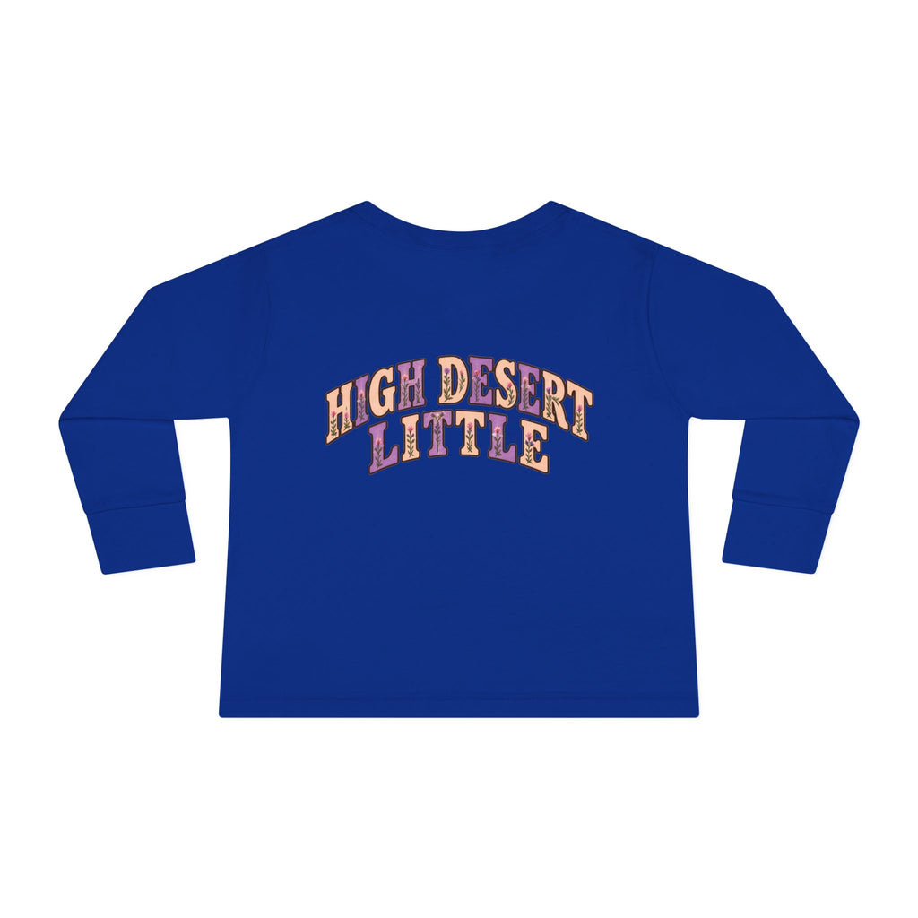 High Desert Little Toddler LongSleeve Tee | Black Bear & Wildflowers