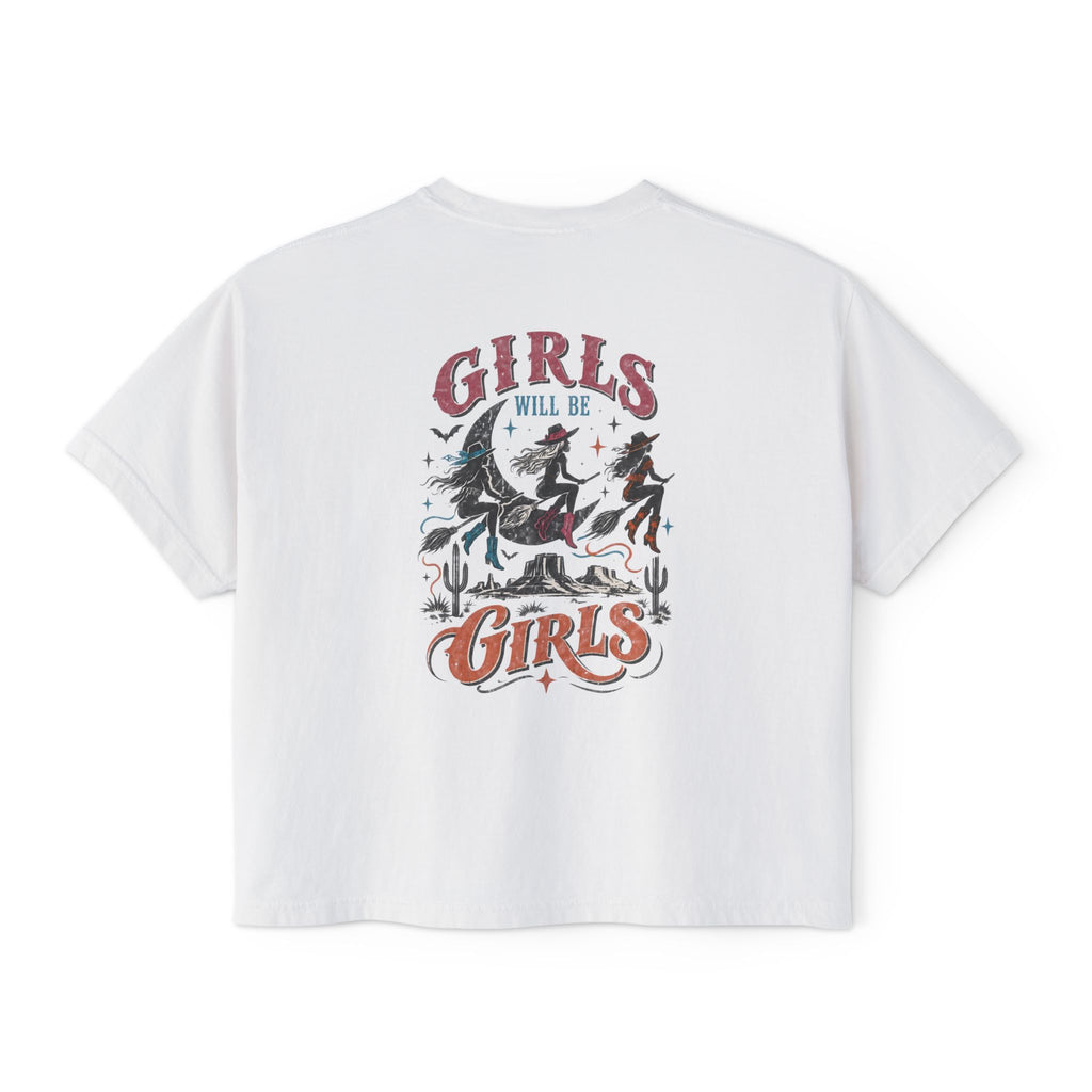 Girls Will Be Girls Western Witch Graphic Boxy Tee