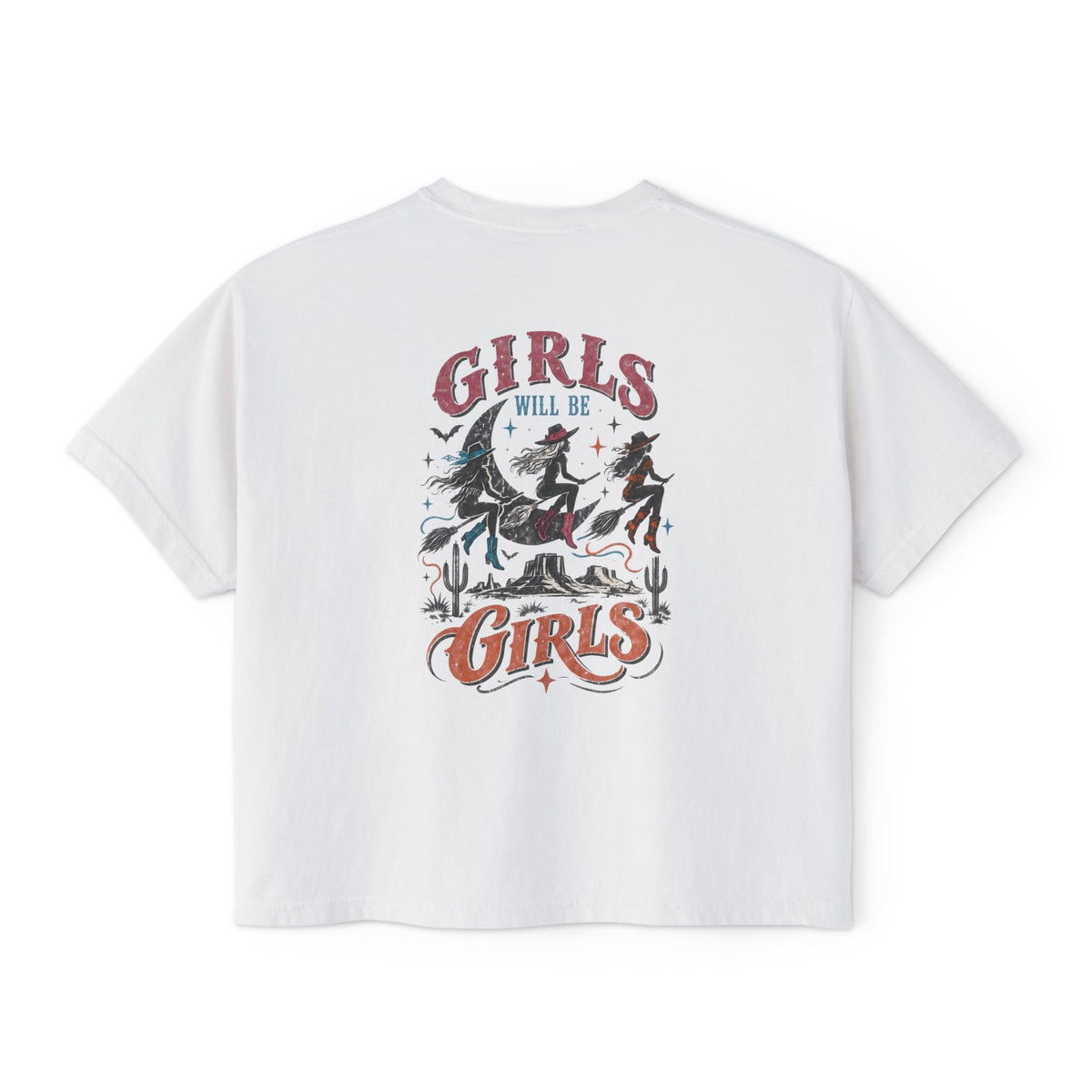 Girls Will Be Girls Western Witch Graphic Boxy Tee