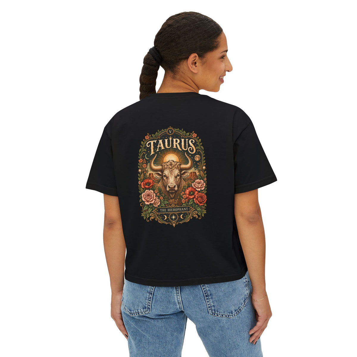 Taurus Hierophant Tarot Boxy  Shirt | Sun, Moon & Mesa