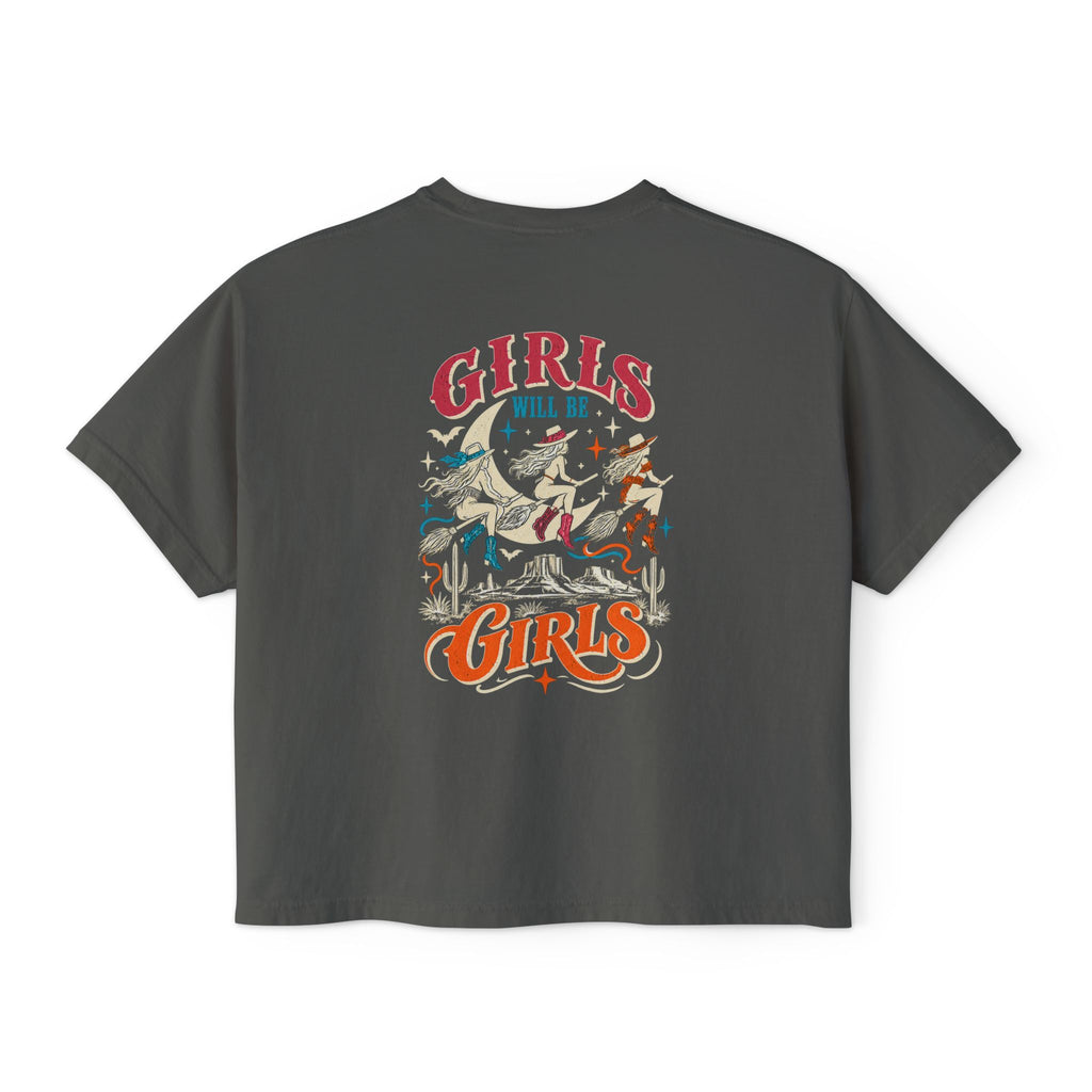 Girls Will Be Girls Western Witch Graphic Boxy Tee