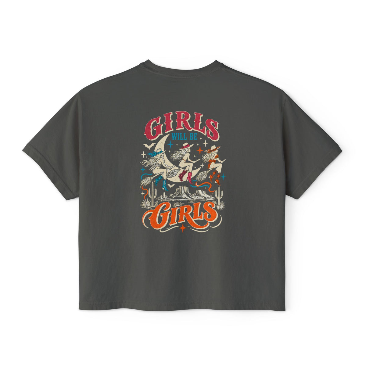 Girls Will Be Girls Western Witch Graphic Boxy Tee