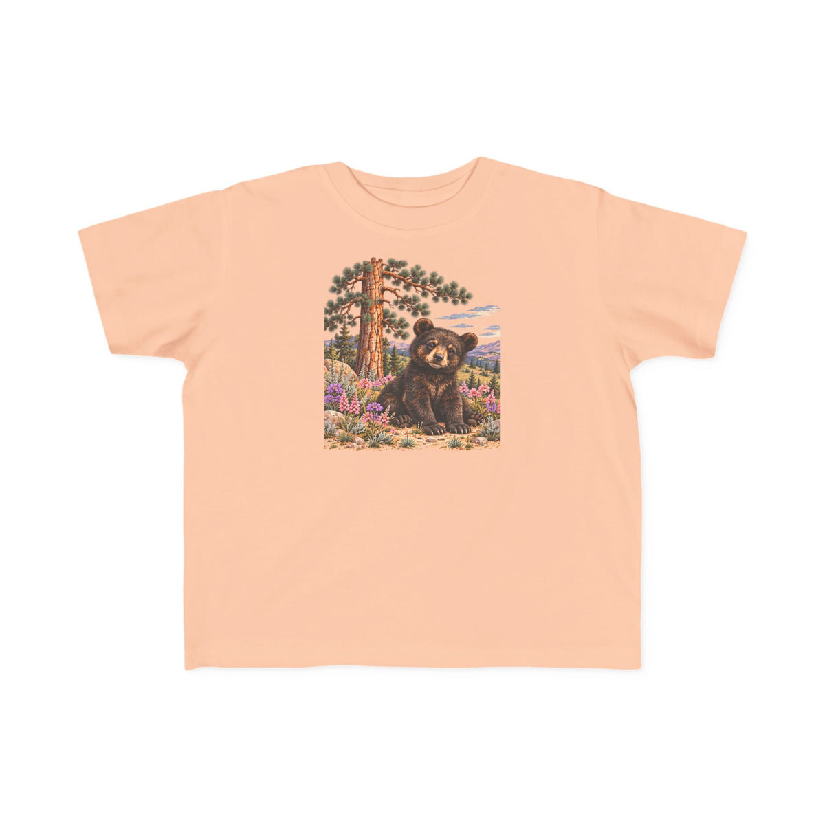 High Desert Little Toddler Tee | Black Bear & Wildflowers