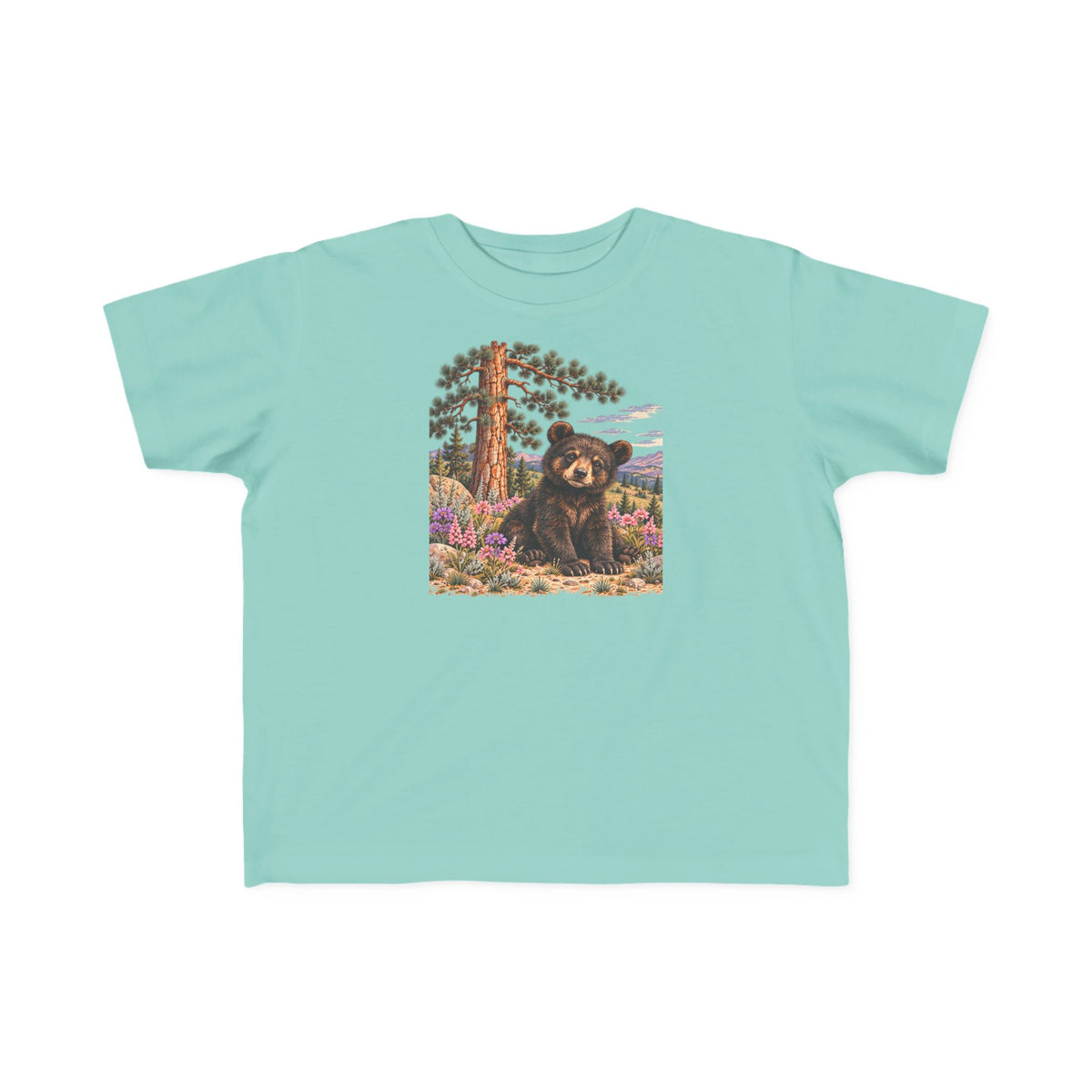 High Desert Little Toddler Tee | Black Bear & Wildflowers