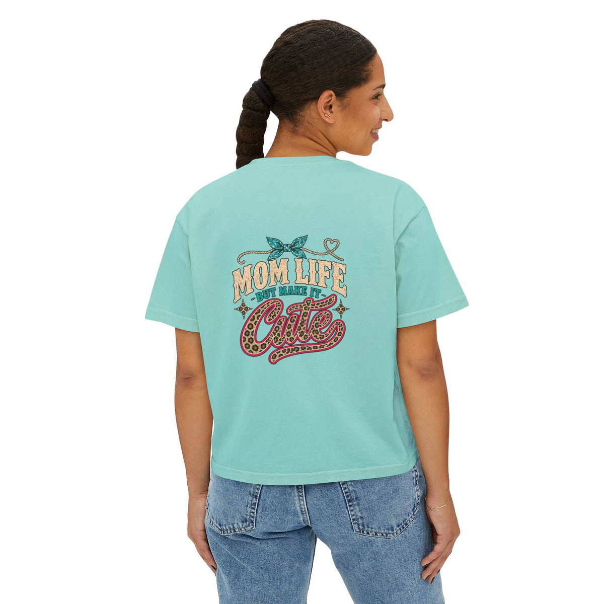 Mom Life But Make It Cute Leopard Graphic Tee