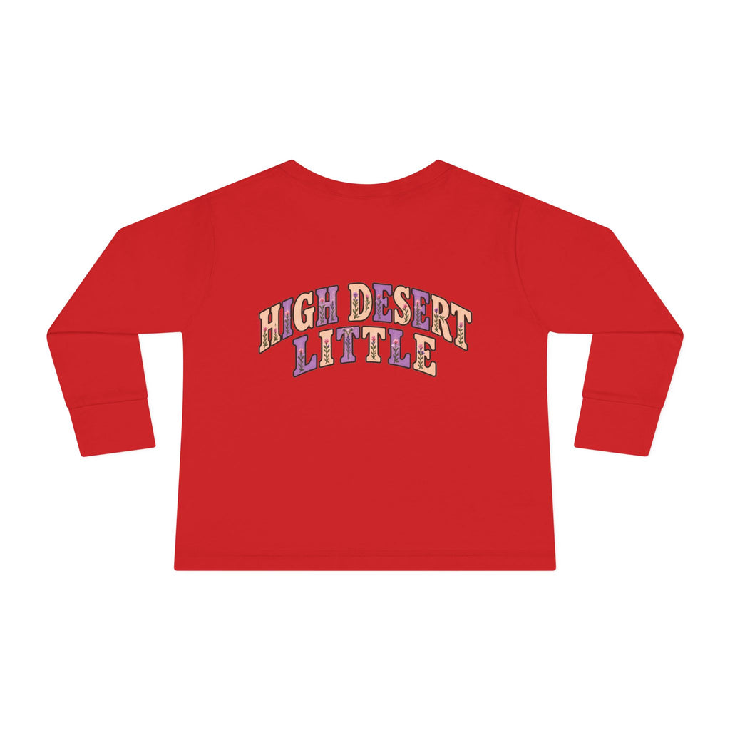 High Desert Little Toddler LongSleeve Tee | Black Bear & Wildflowers