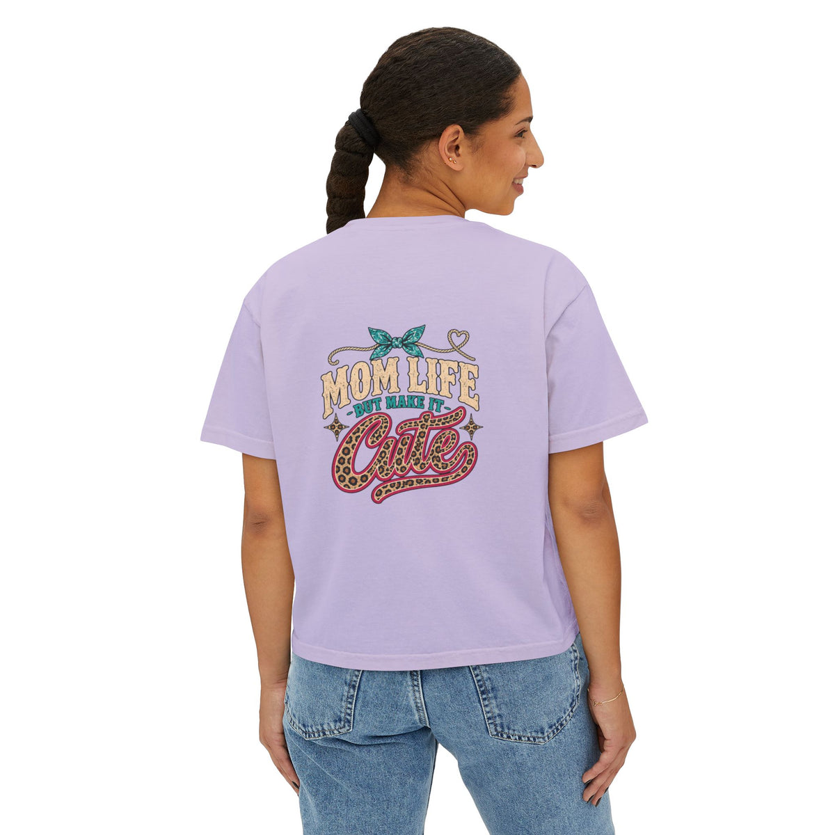 Mom Life But Make It Cute Leopard Graphic Tee