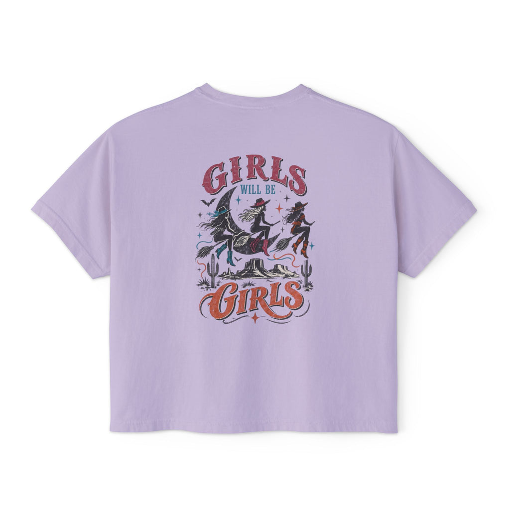 Girls Will Be Girls Western Witch Graphic Boxy Tee