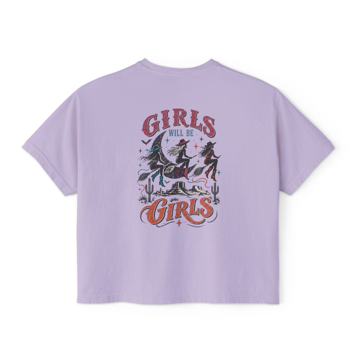 Girls Will Be Girls Western Witch Graphic Boxy Tee