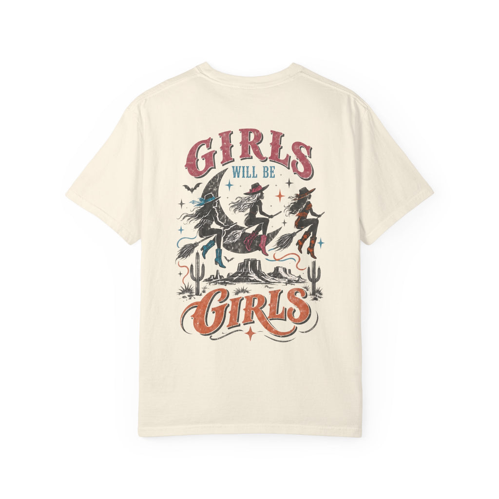 Girls Will Be Girls Western Witch Graphic Tee