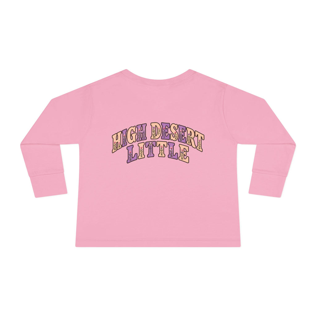 High Desert Little Toddler LongSleeve Tee | Black Bear & Wildflowers