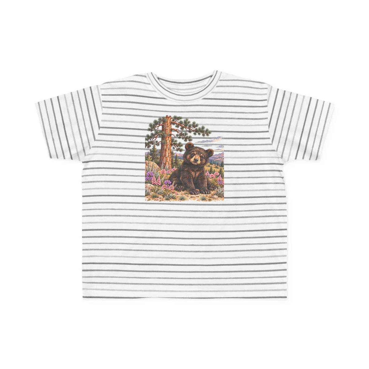 High Desert Little Toddler Tee | Black Bear & Wildflowers
