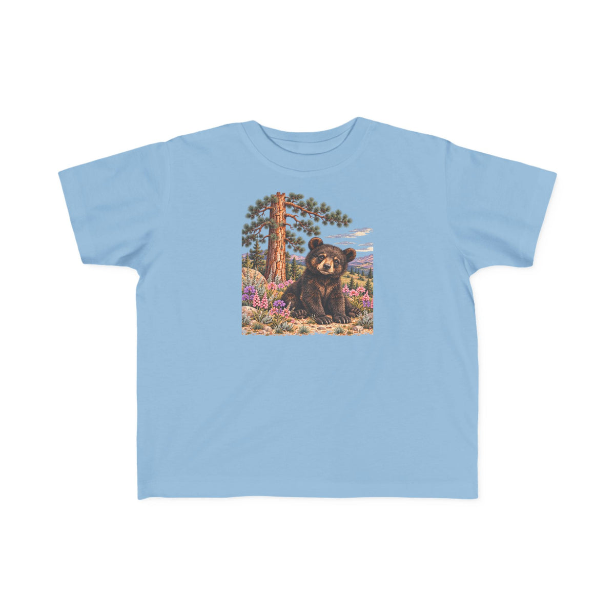 High Desert Little Toddler Tee | Black Bear & Wildflowers